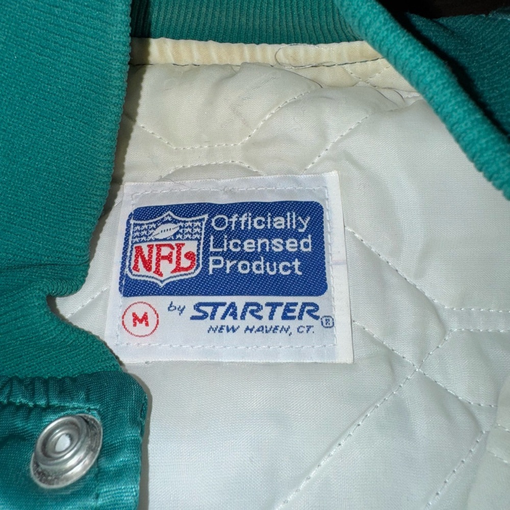 Vintage Starter Miami Dolphins Satin Bomber - Picture 3 of 5